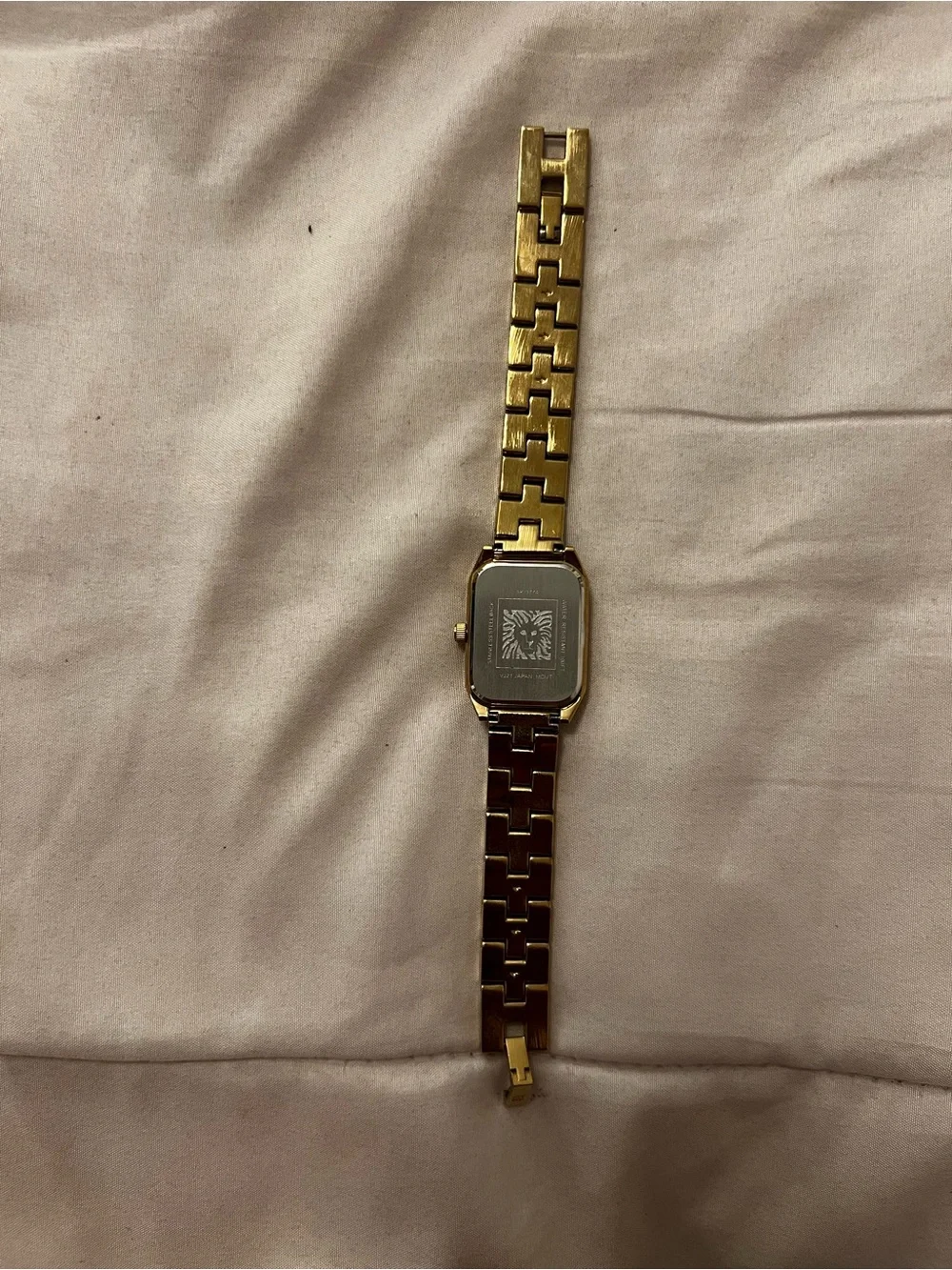Anne Klein Gold-Tone Rectangular face Watch